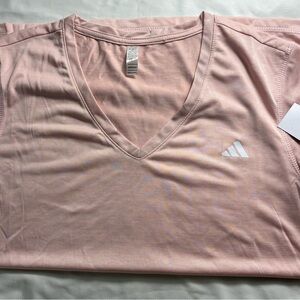 Adidas Light Pink V-Neck Tee